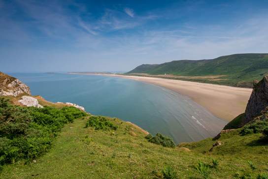 View of rhossili bay