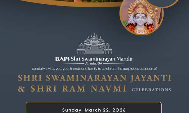 BAPS Shree Swaminarayan Mandir - Shri Swaminarayan Jayanti & Shri Ram Navmi Celebrations 2026