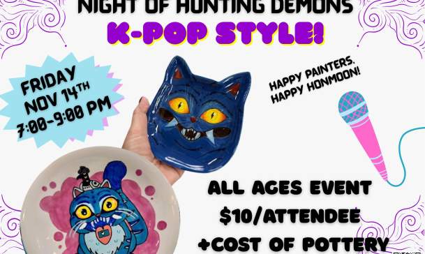 K-Pop Style Pottery Painting: Hunters of the Demons Night