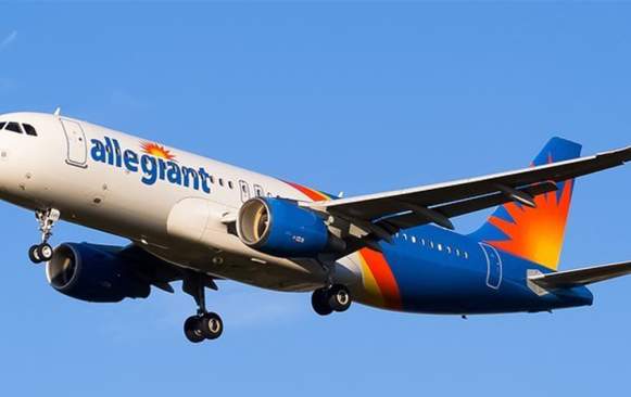 Allegiant Air plane in flight