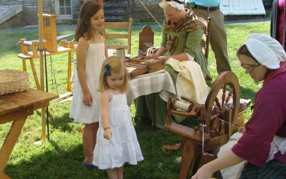 girls at Conrad Weiser Living History Day