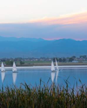 Sailboats on Union Reservoir