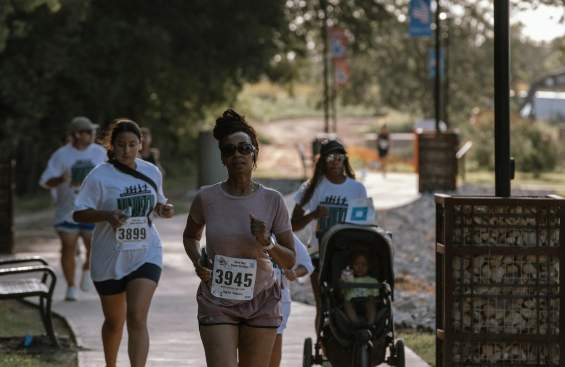 Runners during the Unity Fun Run at Early Town Center.