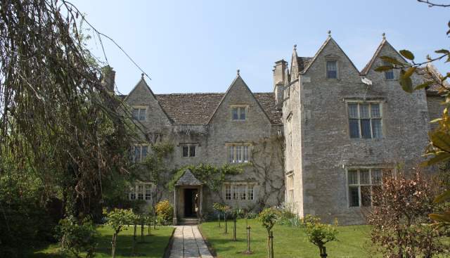 View of the front of the historic house