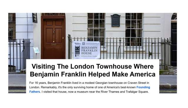 London - Benjamin Franklin's House