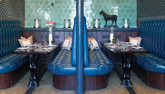 Seating in the Astor Grill