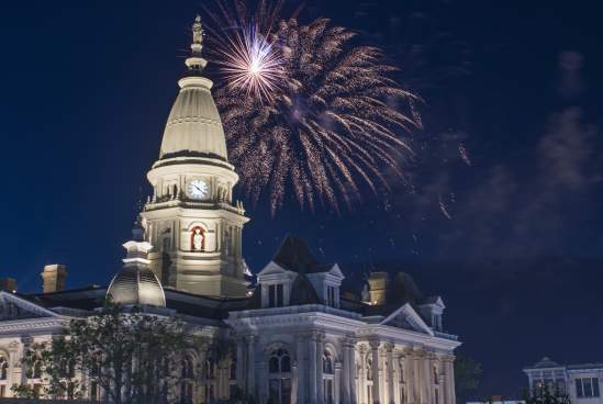 July 4 Fireworks over the Courthouse