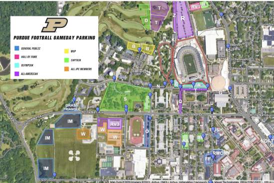 Interactive Purdue Parking Map