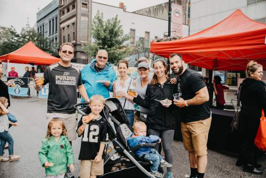 People standing together at the Taste