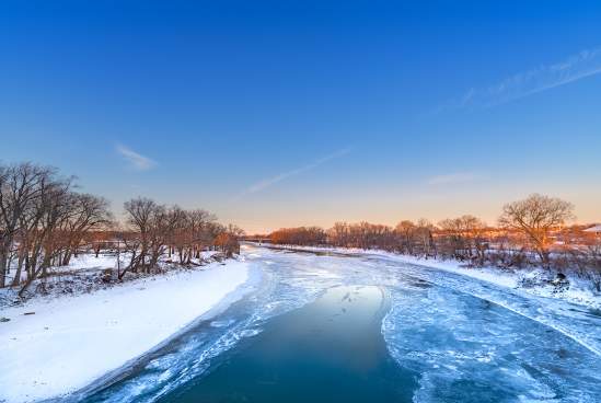 The Wabash River in the winter
