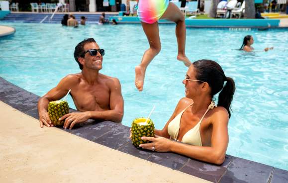 Young Couple at Pool