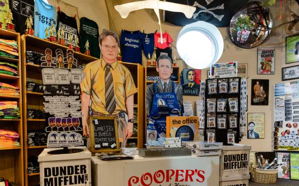 Cooper's Seafood House Gift Shop with Dunder Mifflin merchandise