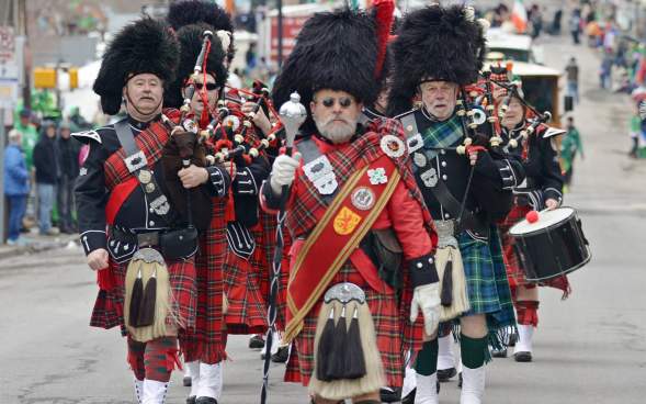 Bagpipers ar St. Patrick's Day Parade