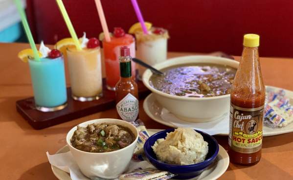 Frozen cocktails and gumbo at Tia Juanita's in Beaumont, TX