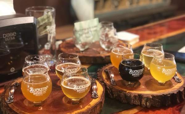 Glasses Of Beer At Buckstein Brewery In Beaumont, TX