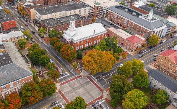 Downtown Carlisle Aerial Photo