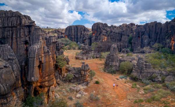 Limestone cliffs and landscape at Mimbi Caves near Fitzroy Crossing, the Kimberley