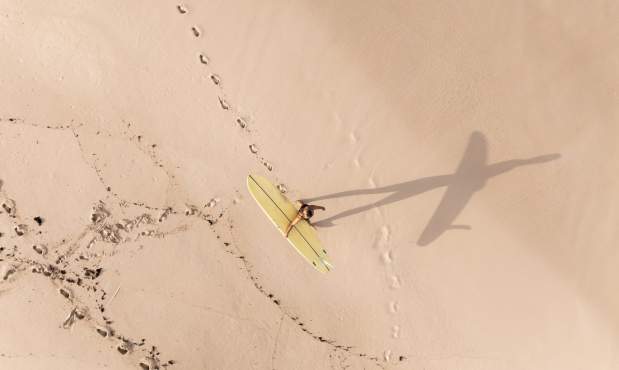 Wanneroo Surfer on Beach
