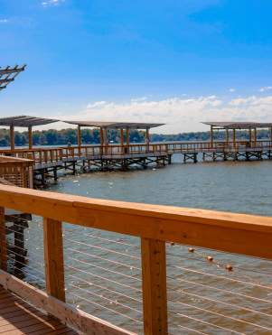 Docks on the lake in Ebenezer Park