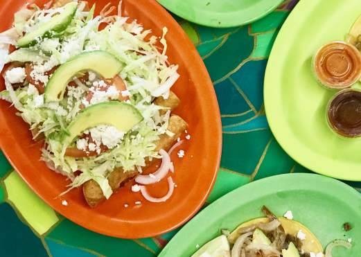 Taco plates from Tacos La Bamba in Beaumont