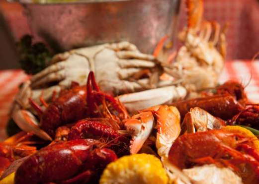 Seafood platter from Larry's French Market in Beaumont, TX