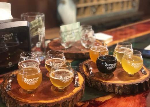 Glasses Of Beer At Buckstein Brewery In Beaumont, TX