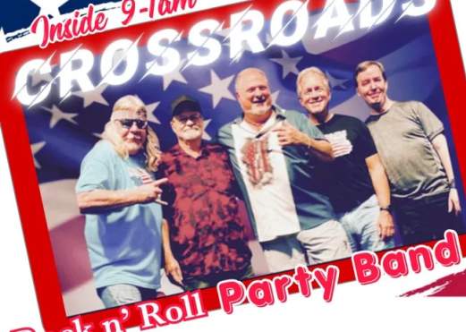 Crossroads inside with live music pumped outside
