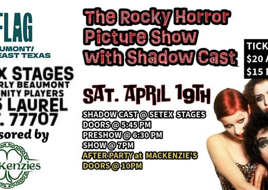 PFLAG Beaumont/SETX presents: Rocky Horror Picture Show WITH Shadow Cast!