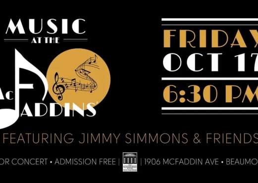 Music at the McFaddins’ Outdoor Concert Series Featuring Jimmy Simmons & Friends