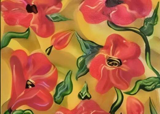 Bright Poppies *Blacklight option*