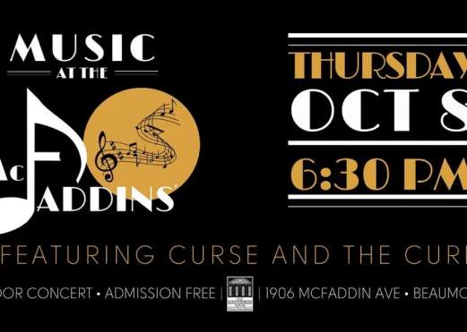 Music at the McFaddins’ Outdoor Concert featuring Curse and the Cure