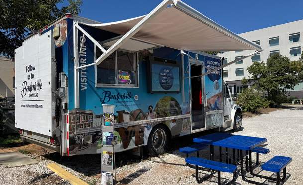 Big Blue: Bentonville’s Mobile Visitor Center for Free Maps, Trail Guides & Local Tips