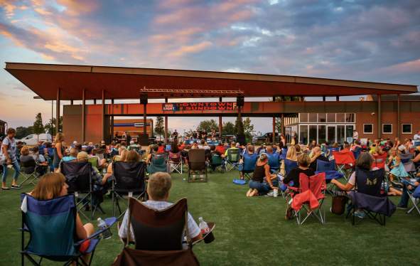 people at an outdoor concert