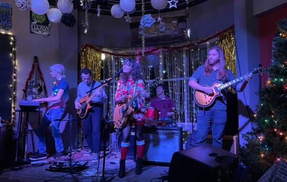 Band performs on Revel House Stage