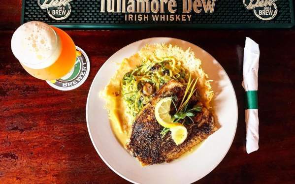 Kitty Hoynes Dinner - Beer with fish