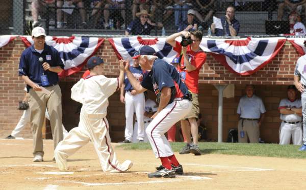 Running bases on the field