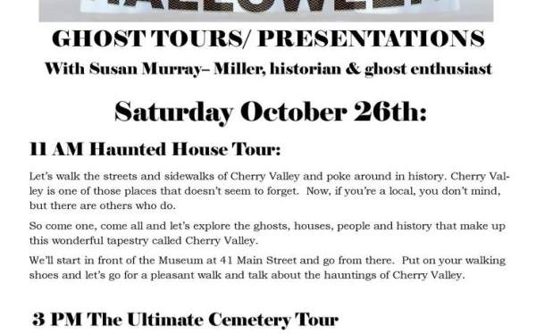 Cherry Valley Ghost Tours/Presentations with Susan Murray-Miller