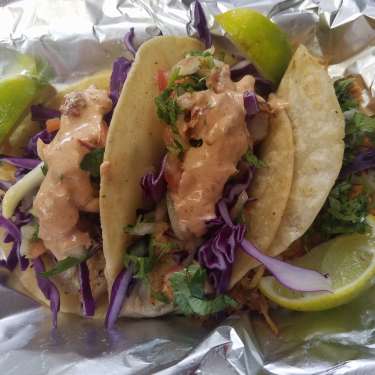 Fish Tacos at Miguel's Tacos in Yellow Springs, Ohio