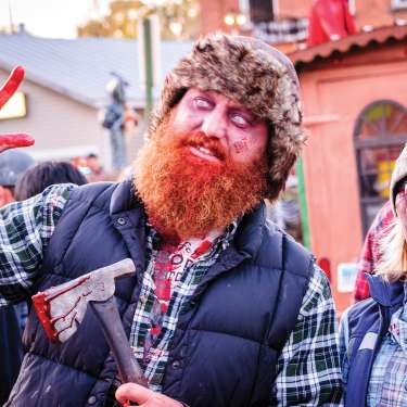 Couple Dressed as Zombies at the Fairborn Halloween Festival