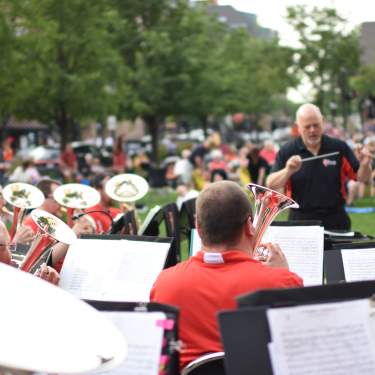 Band Playing at Harmony Fest in Arlington Heights