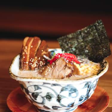 Bowl of ramen from Marufuku Ramen