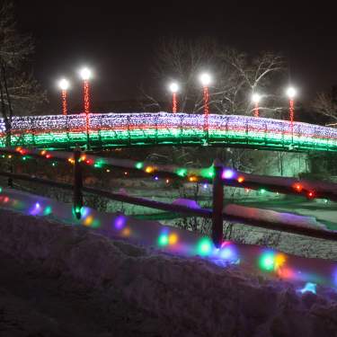 Holiday Light Clear Creek Bridge