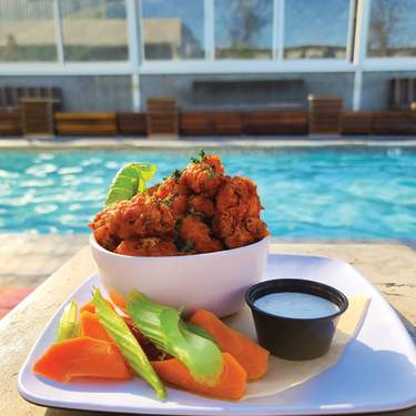 country fried cauliflower, kimpton rowan hotel bar