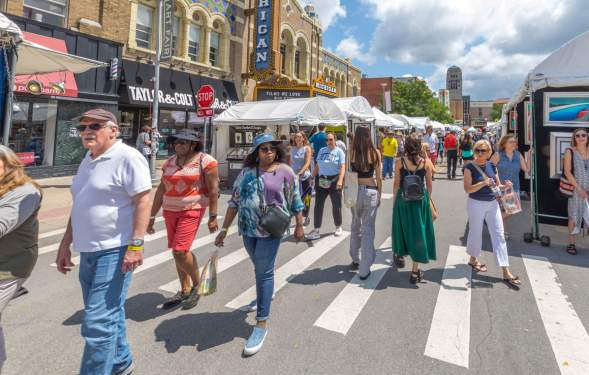 People at the Ann Arbor Art Fair