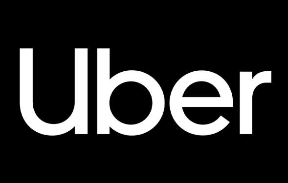Uber logo, black and white