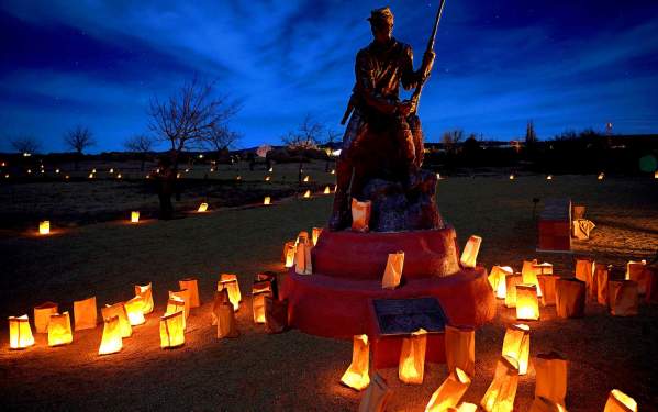 Fort Selden Luminarias statue