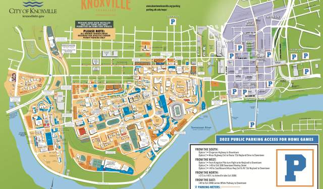 UT Football Parking Map Thumbnail