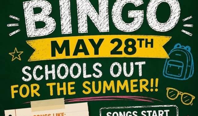Music Bingo - School's Out for Summer