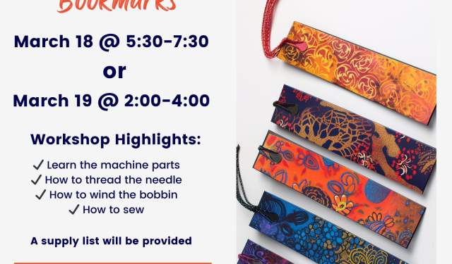 Sewing Workshop: Fabric Bookmarks