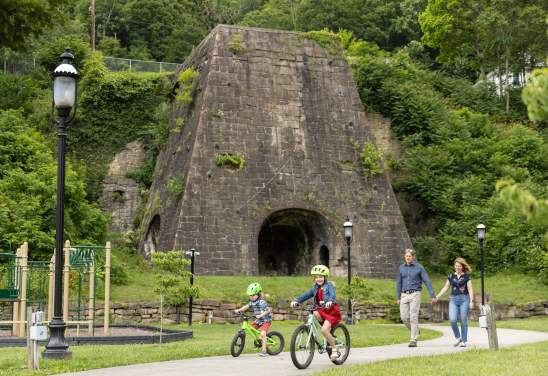 Family Cycling - Iron Furnace Park - Lonaconing MD